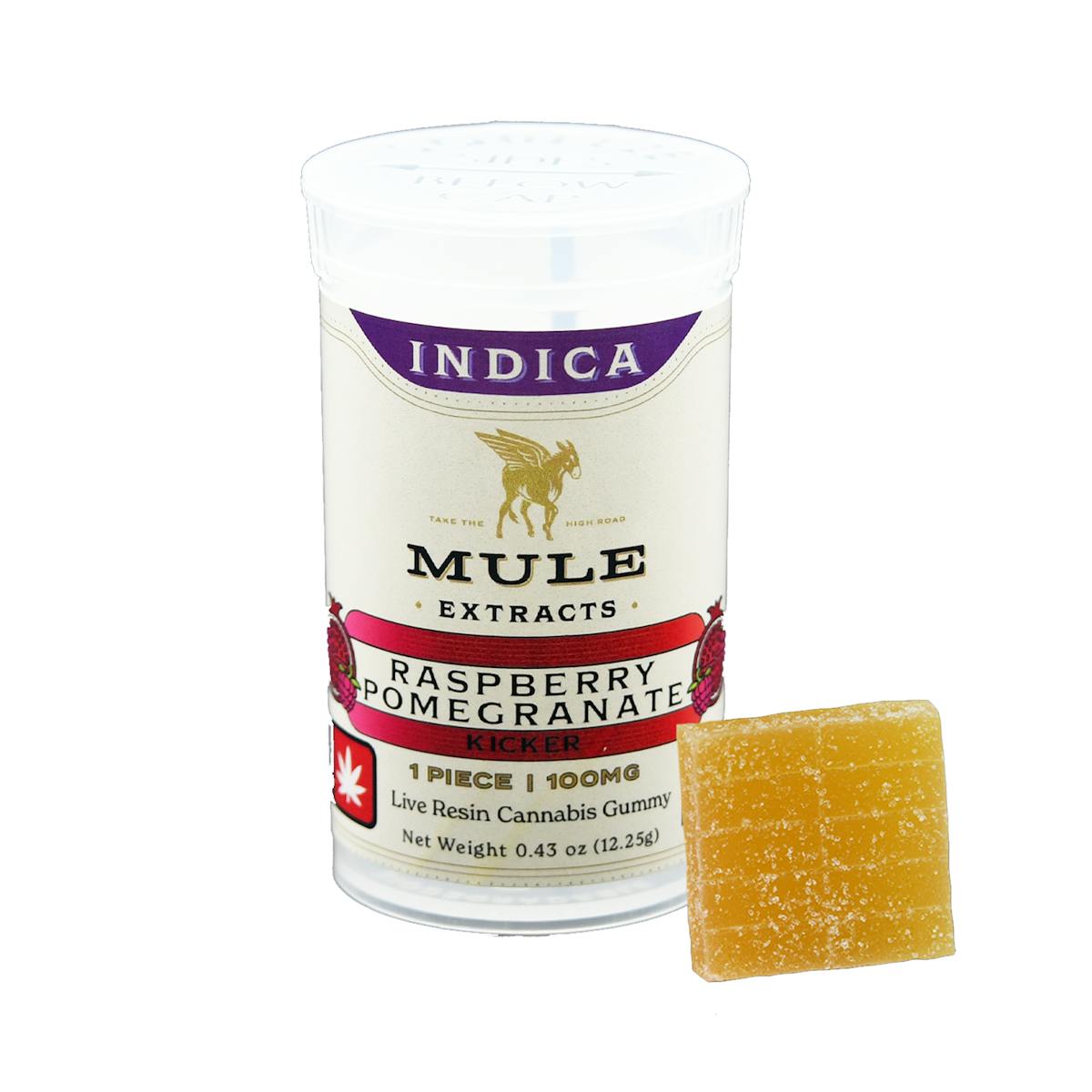 Mule 100mg Full Spectrum RASPBERRY POMEGRANATE Indica Kicker 12.25g ...