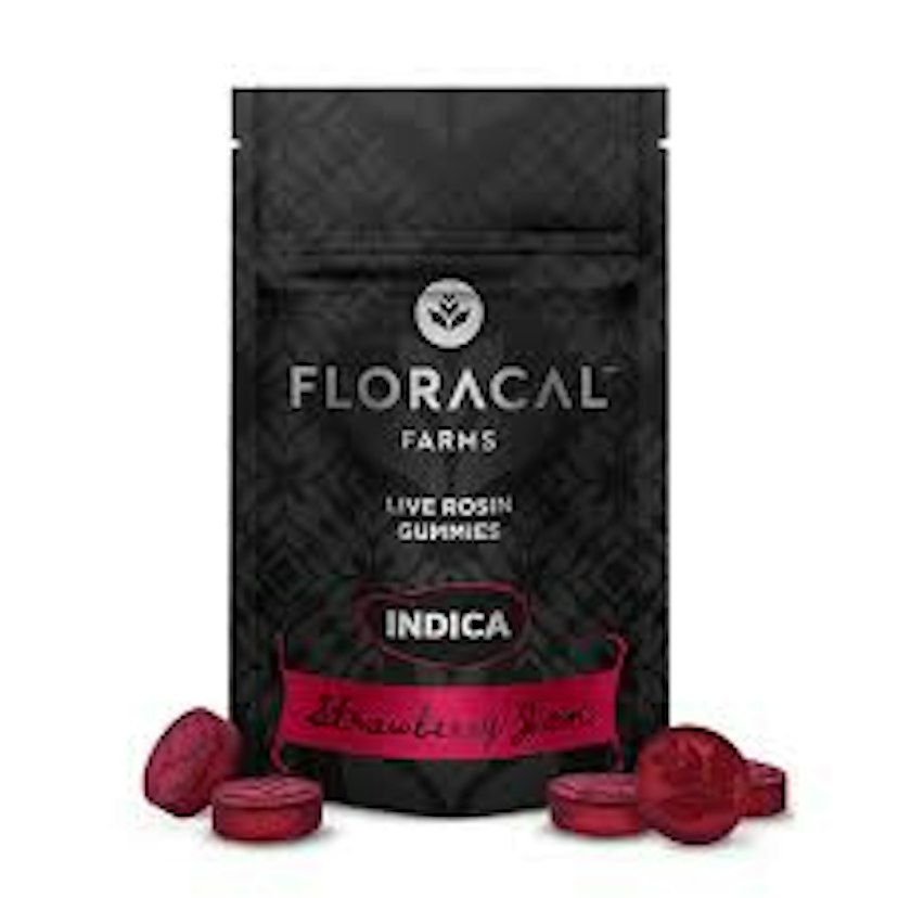 FLORACAL | 200MG LIVE ROSIN GUMMIES | STRAWBERRY JAM (INDICA)