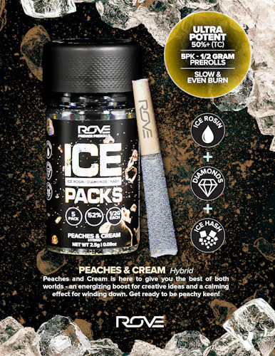 Peaches & Cream – 1G Triple Infused Ice Packs (Rosin Hash and Diamonds)-1