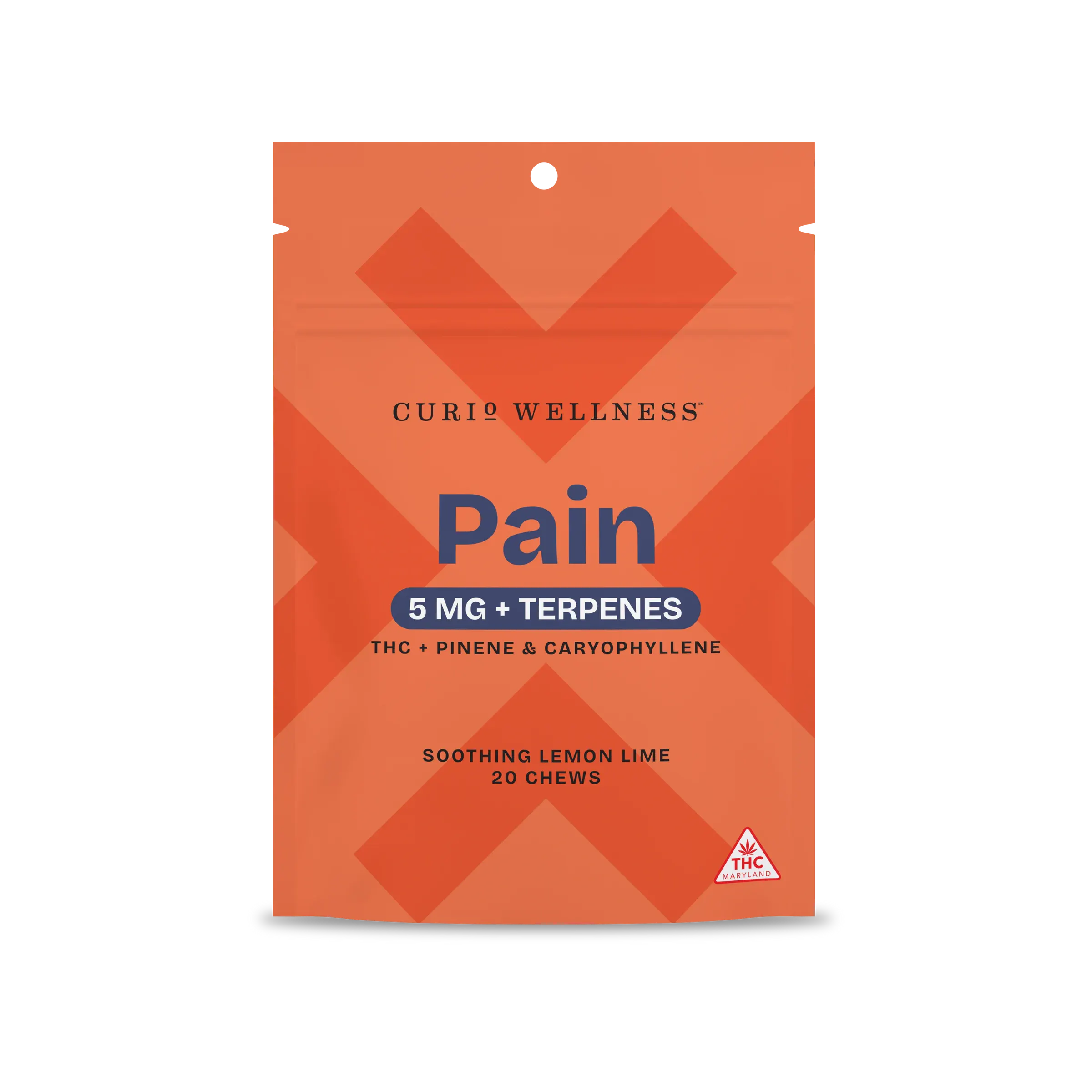 Curio Wellness: Pain | Chews | Soothing Lemon Lime | 5mg | 20pk