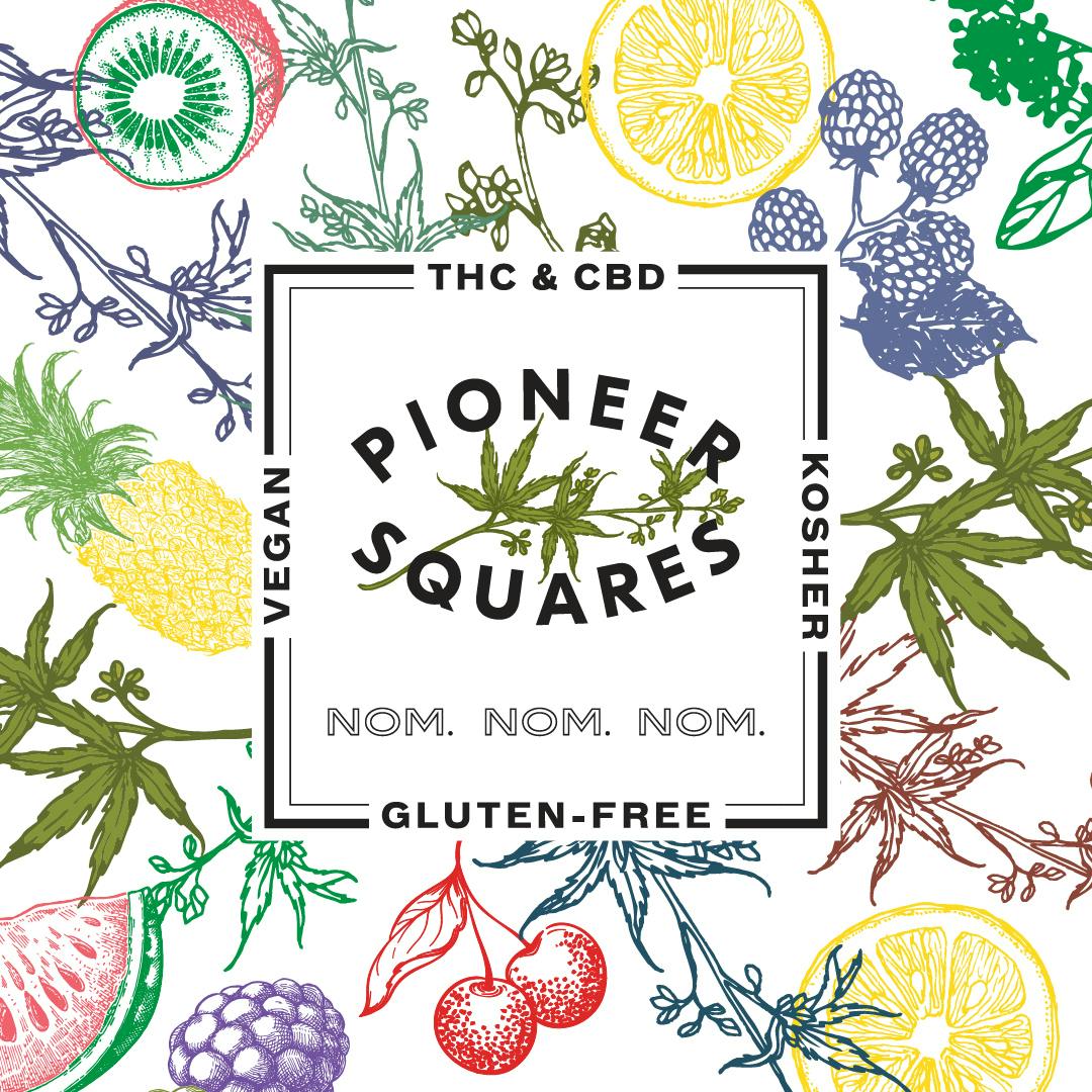 Image of Ruby Grapefruit 10pk/100mg Gummies (Pioneer Squares)