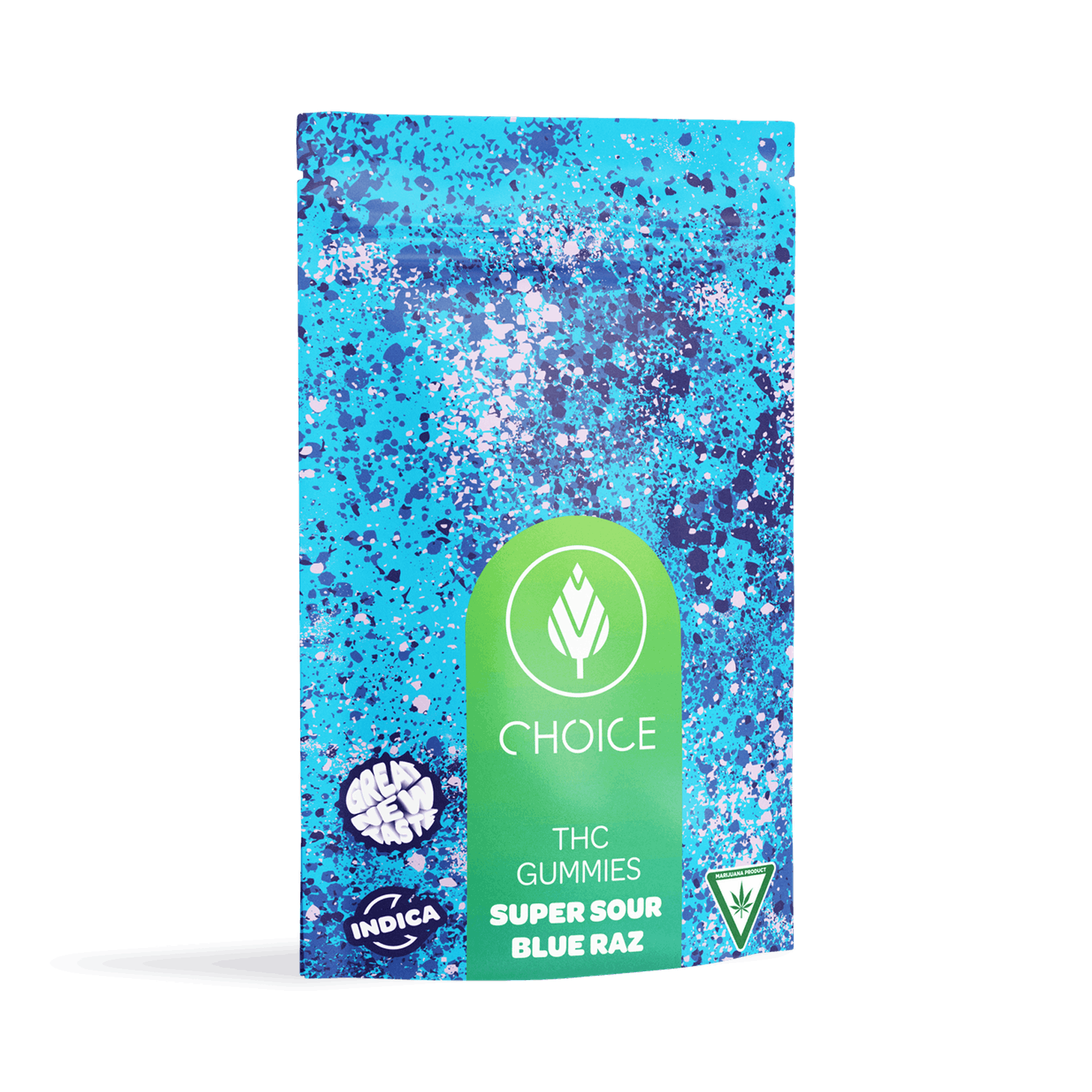 Product: Choice | Gummies - Super Sour Blue Razz (Indica) - 200mg