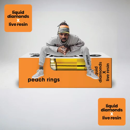 Stickee - 1g Live Resin Cart - Peach Ringz