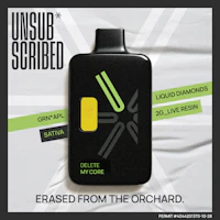 UNSUBSCRIBED | Delete My Core | 2G Liquid Diamond & Live Resin | Disposable - product image at King of Budz