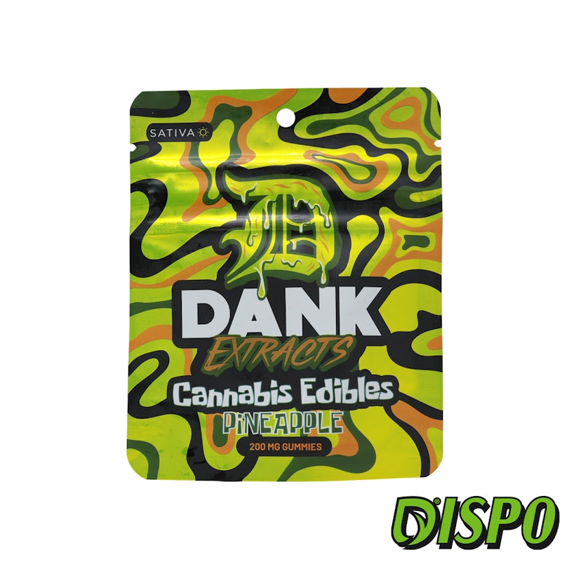 Dank Extracts - Pineapple 4x50mg Gummies