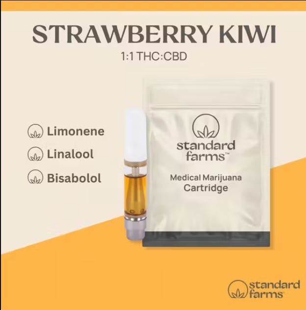 Strawberry Kiwi 1:1 THC:CBD | Vape Cart | [1g] | Terrasana