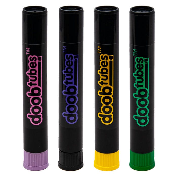 Doob Tubes | Small Black w/ Colour Logo Doob Tube - Assorted Colours
