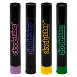 Doob Tubes | Small Black w/ Colour Logo Doob Tube - Assorted Colours