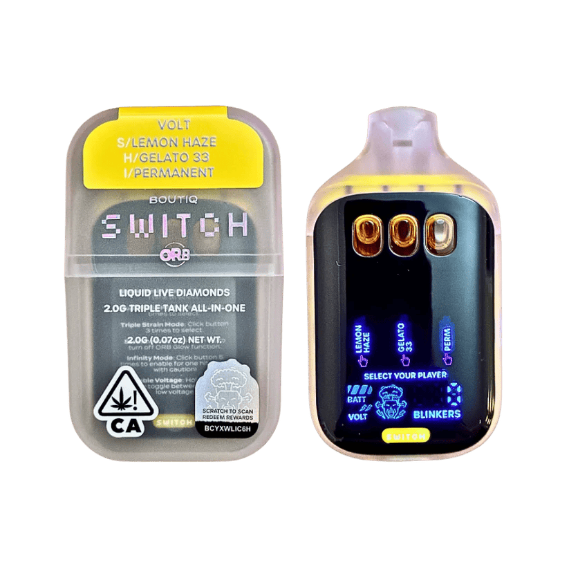 Boutiq - 2g Liquid Live Diamonds Disposable - Lemon Haze x Gelato 33 x Permanent