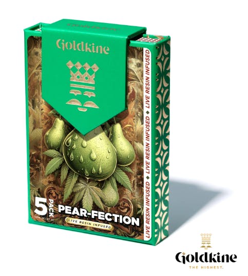 Product: Pear-Fection | 0.6g x 5pk | Live Resin Infused | Goldkine