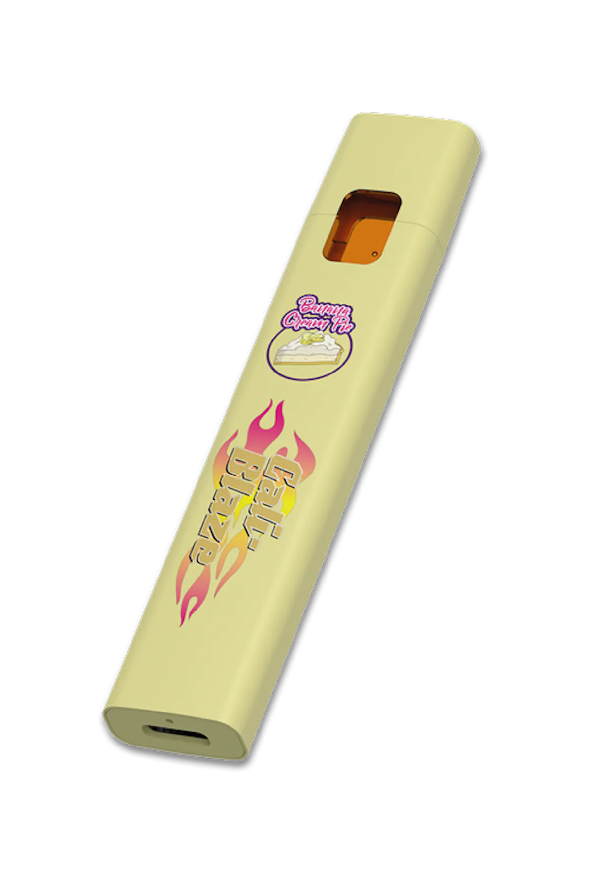 cream disposable vape CALI-BLAZE Banana Pie 1G 1g Vaporizers Choose Battery Color:Cyan Blue VUE Exclusive Pod Vaporesso XROS 4 Mini