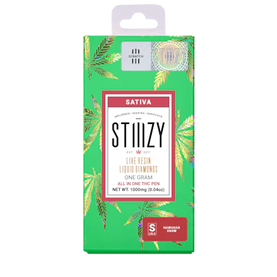 Stiiizy - 1g LQD Disposable - Hawaiian Snow - DISPOSABLES by STIIIZY at King of Budz