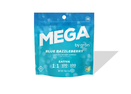 Gron | 1:1 CBG Blue Razzleberry Mega Pearl  | 100mg | Sativa-2