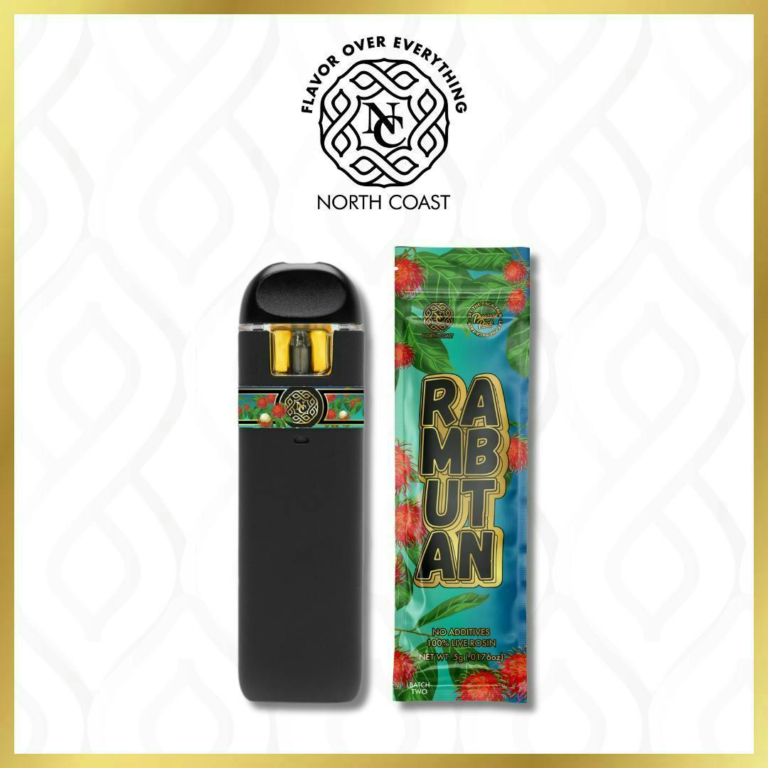 Product: NORTH COAST x PRESSURE PACK | RAMBUTAN | FUN SIZE ROSIN DISPOSABLE HYBRID