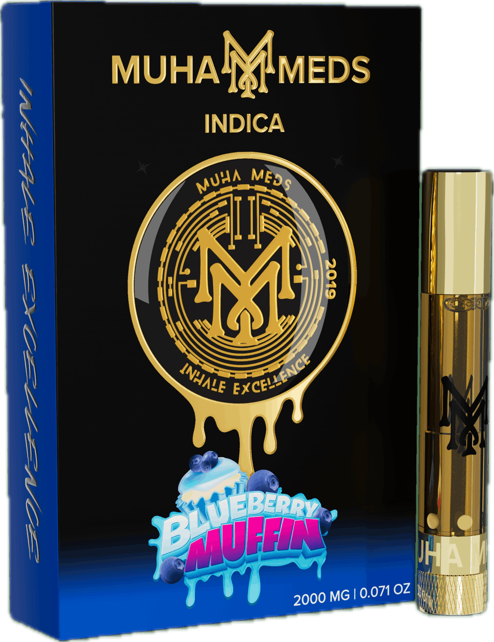 Muha Meds | Blueberry Muffin | Vape Cart Inidca