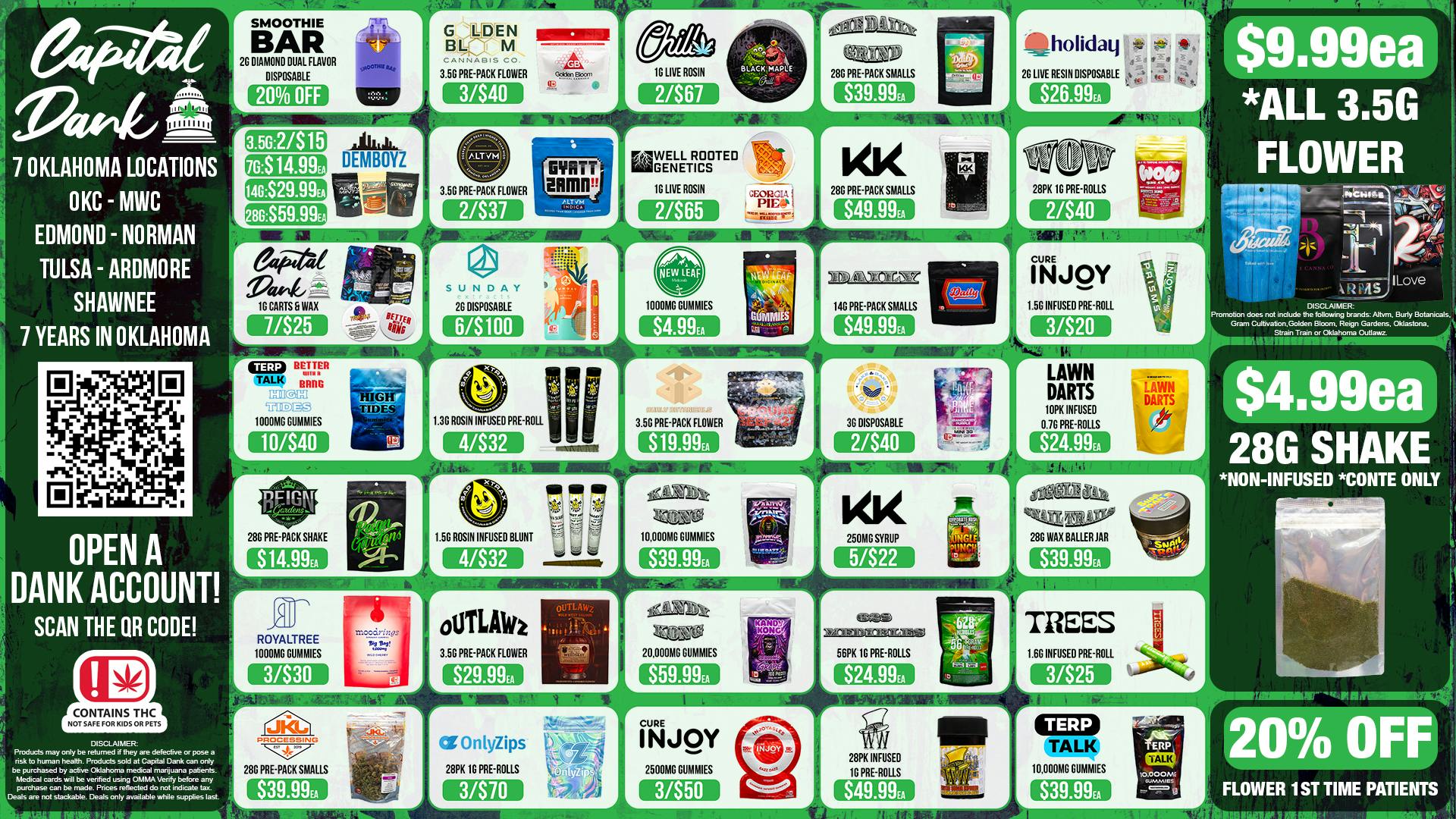 Capital Dank - Norman Menu - a Cannabis Dispensary in Norman, OK