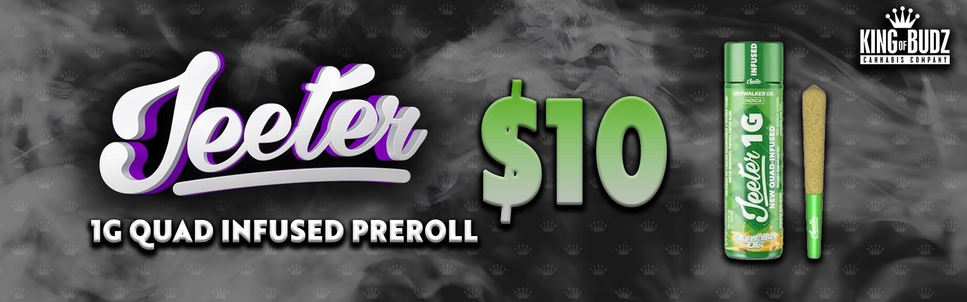 Jeeter - 1g Quad Infused Preroll - 10$
