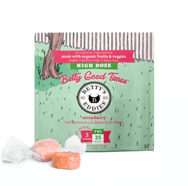 Product GGG Betty's Eddies Fruit Chews - Strawberry 50mg 2pk