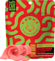 Product 100mg Sativa Cherry Limeade Solventless Rosin Sour Belts (4 pieces/20 servings)