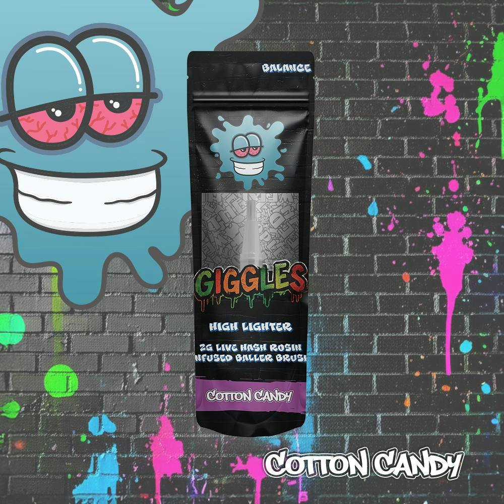 Giggles - 2g Live Rosin Baller Brush - Cotton Candy