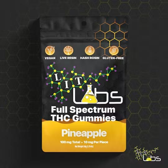 Lit Labs - 100mg Gummies - Pineapple