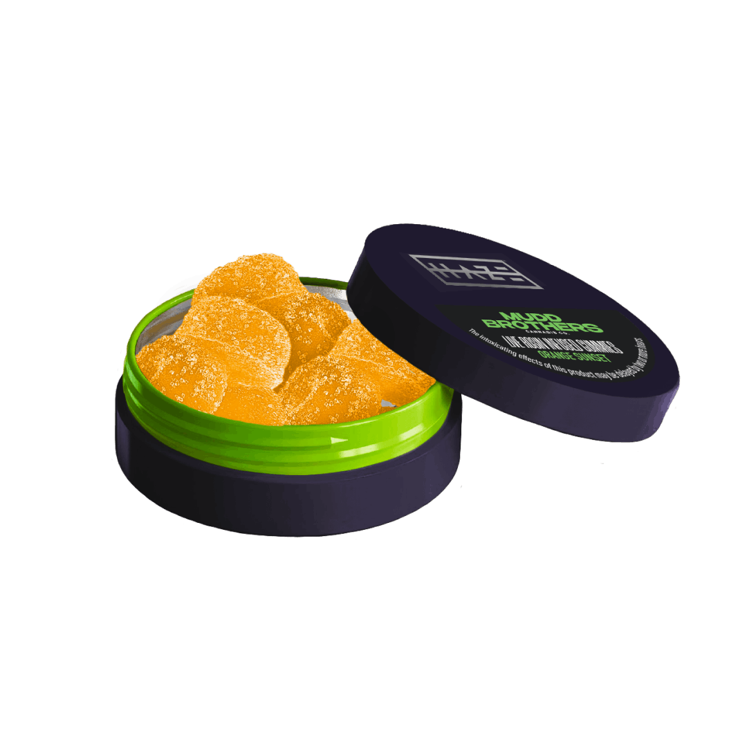 Haze X Mudd Brothers Orange Sunset Live Rosin Gummies