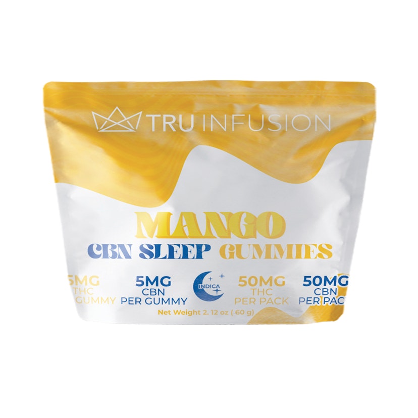 Tru Infusion Edibles: 1:1 CBN Sleep Mango Gummies (I) 50mg