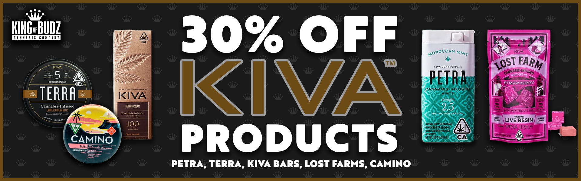 Kiva Bars / Terra / Petra / Lost Farms / Camino - 30 Percent OFF