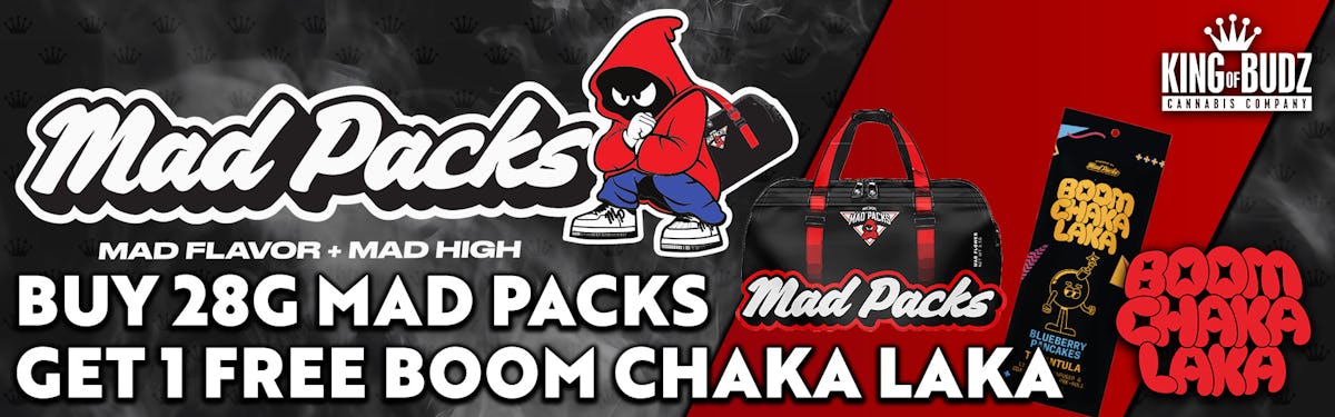 Mad Packs 28g Prepack - Buy an OZ Get 1 Free Boom Chaka Laka Preroll