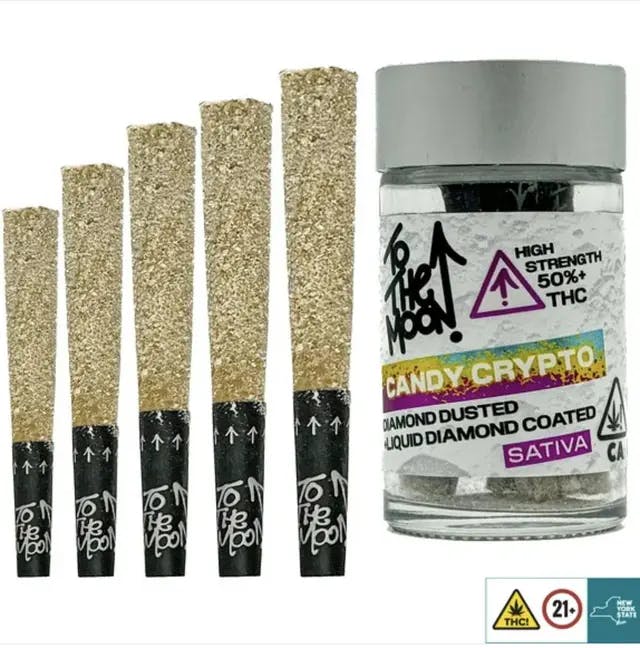 To The Moon Diamond Dusted Pre-Rolls | 5pk .7g each | Candy Crypto