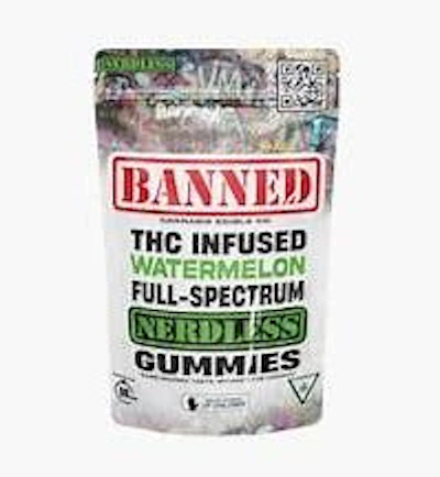 Banned - 200mg Nerdless Gummies - Watermelon