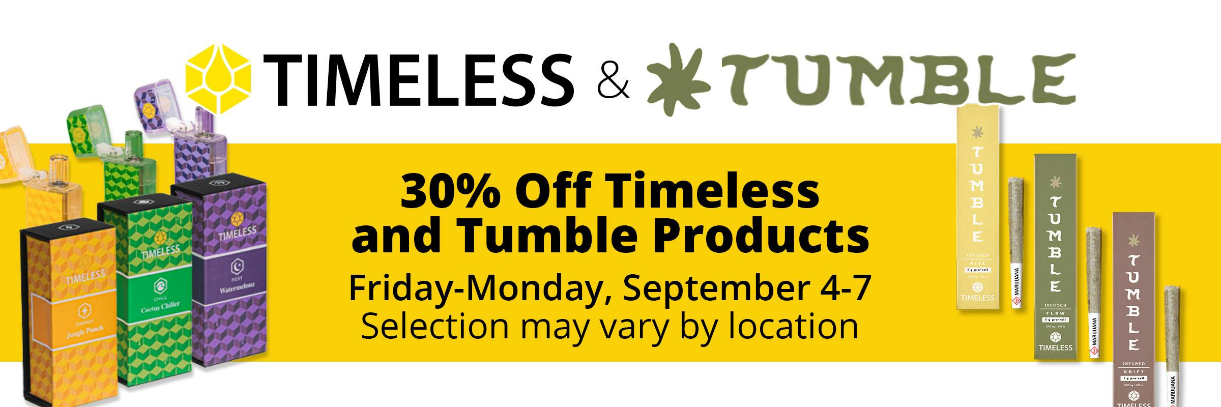 30% Off Timeless & Tumble Products