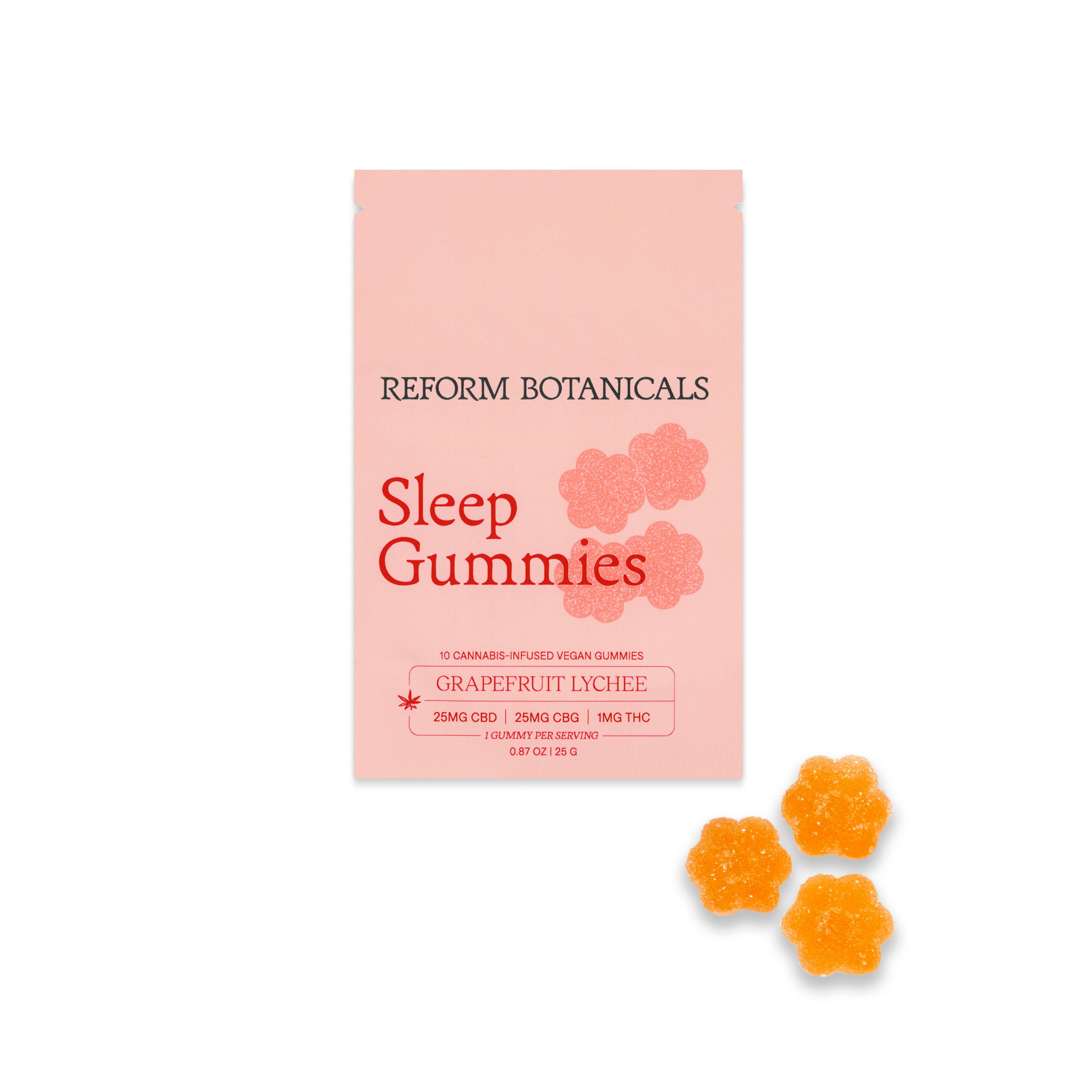 Reform Botanicals | Grapefruit Lychee (SLEEP) | CBD Gummies | 10pk