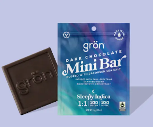 Mini Bar | Sleepy Indica – Dark Chocolate Dusted with Jacobsen Sea Salt | 100mg-1