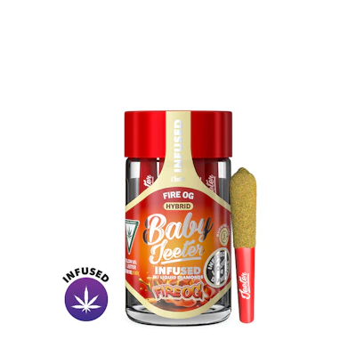 Fire OG Baby Jeeter Infused Pre-Roll 5-pack | 2.5g - PRE_ROLLS by Jeeter at King of Budz