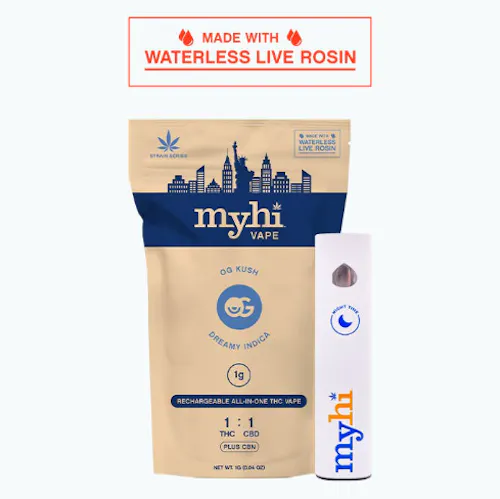 Dreamy Indica OG Kush – Waterless Live Rosin All-In-One (1g) Rechargeable Vape-3