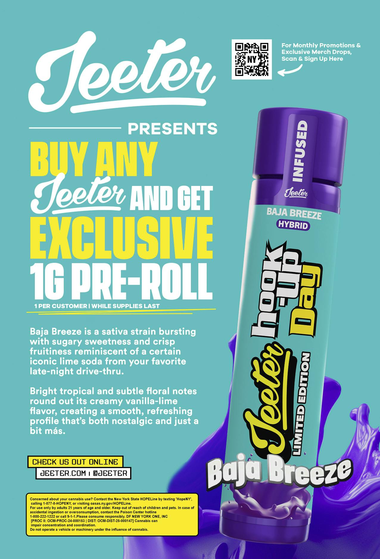 Jeeter | Baja Breeze | Hook Up Day | Infused | 1g