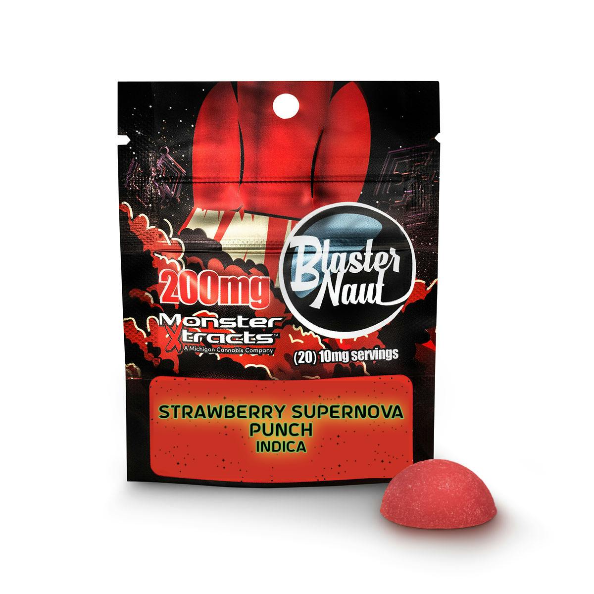 Monster Xtracts - 200mg Blasternaut Gummy - Strawberry Supernova