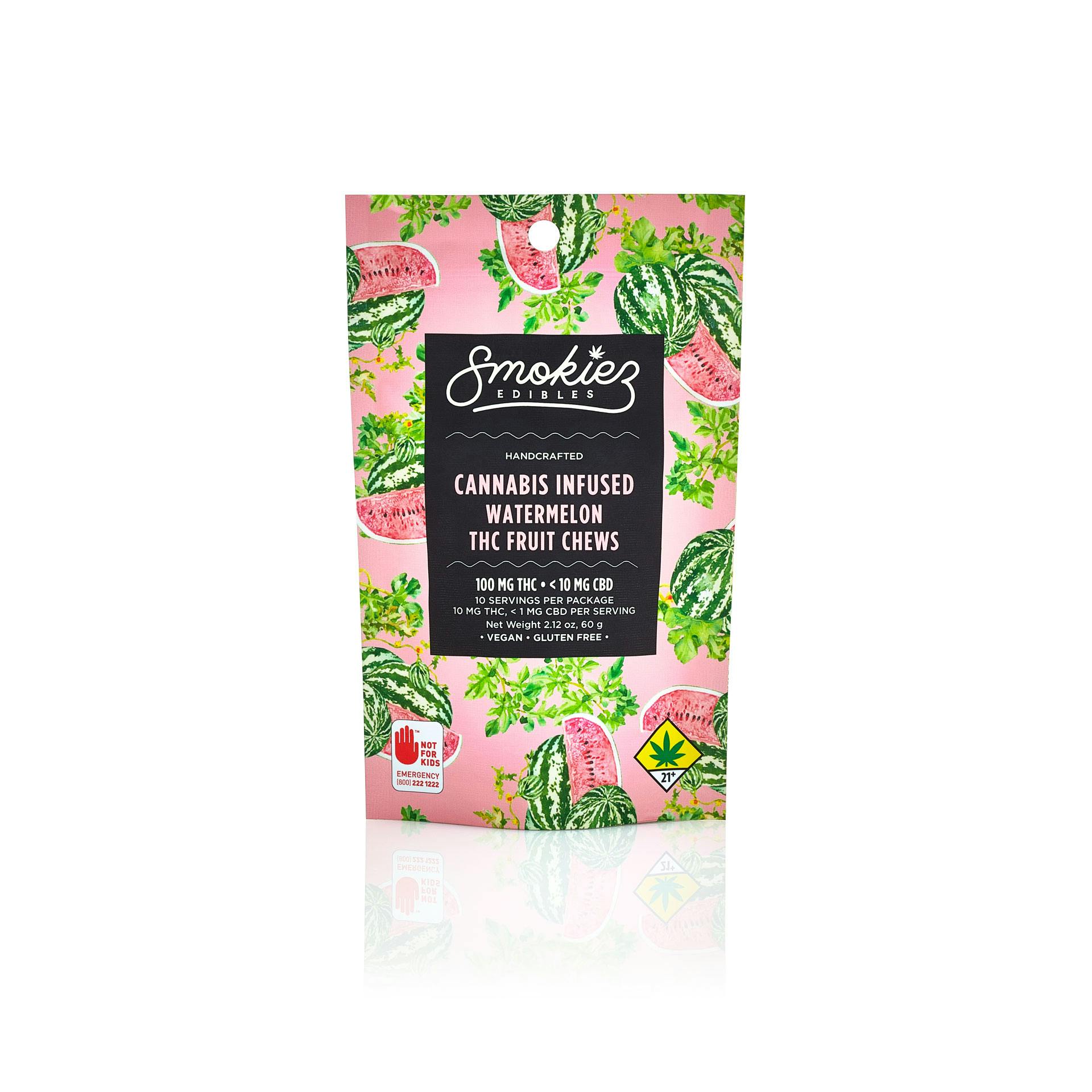 Watermelon Hybrid  100mg THC Fruit Chews