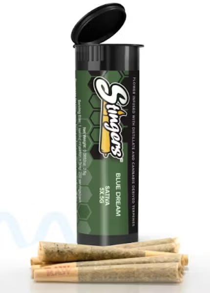 MAC1 #6 x Coughy Cake (H) - 0.5g 5pk Infused Pre Rolls - Stingers