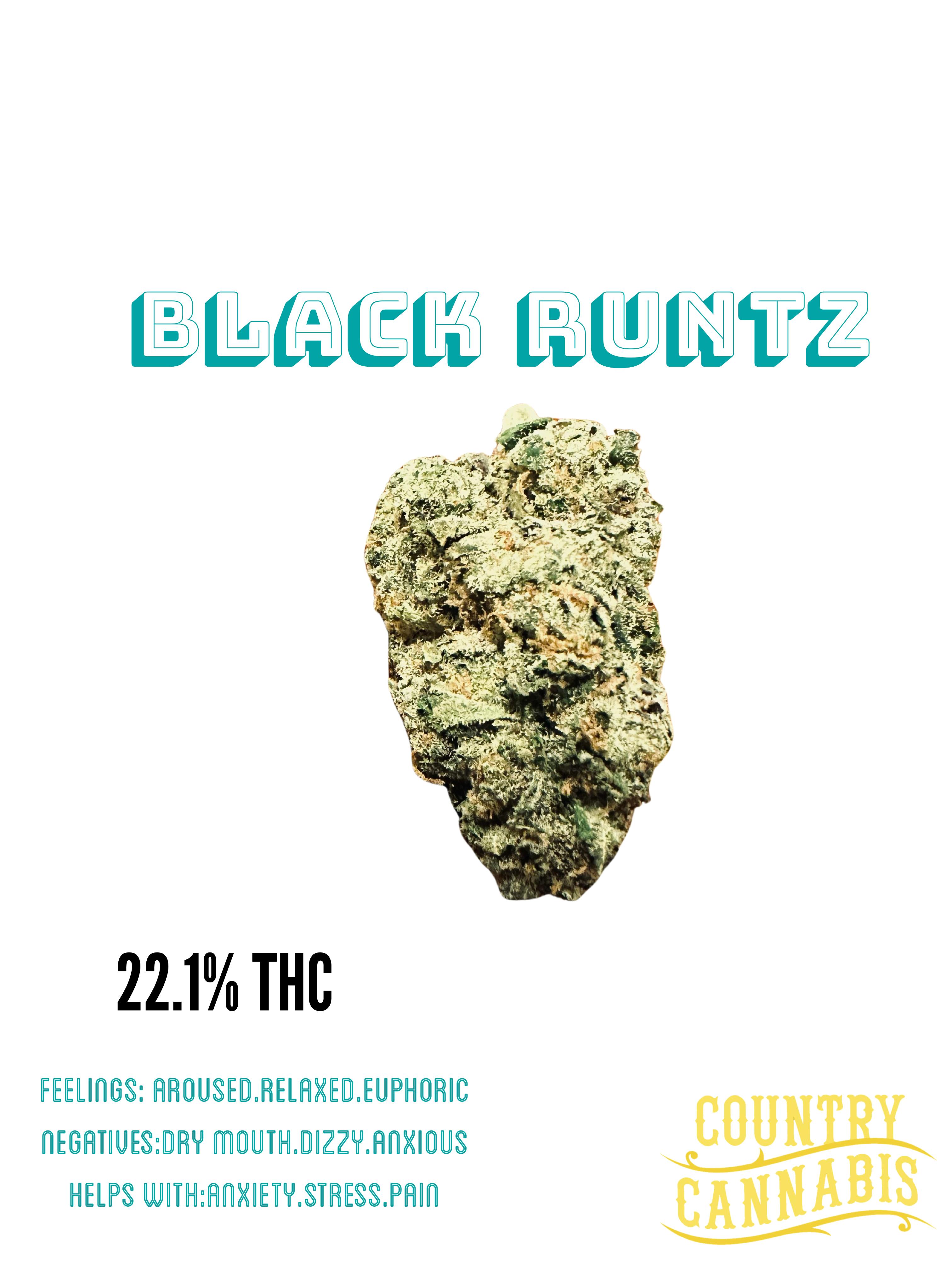 Country Cannabis | 3.5g Jar Indoor | Black Runtz