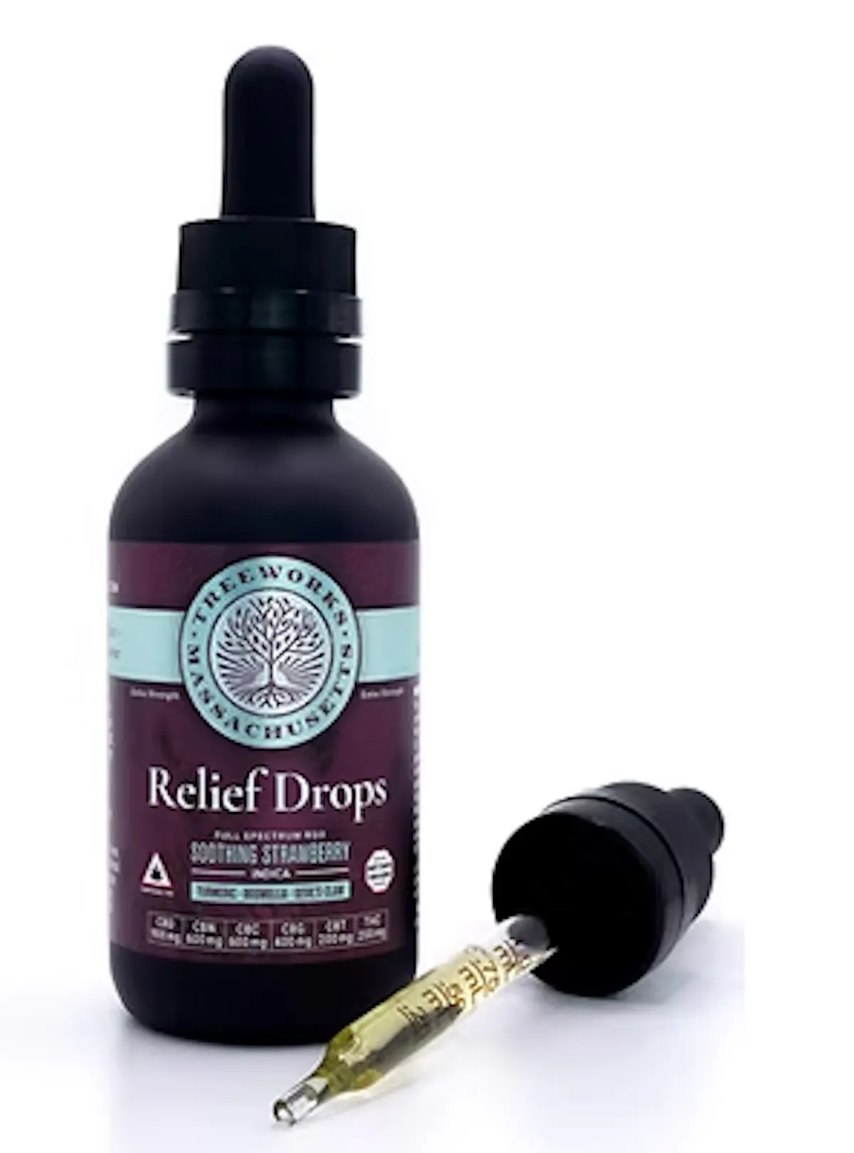 Treeworks 5:3:3:1:1 Relief Drops 100mg (CBD:CBN:CBG:CBC:THC) .1g ...