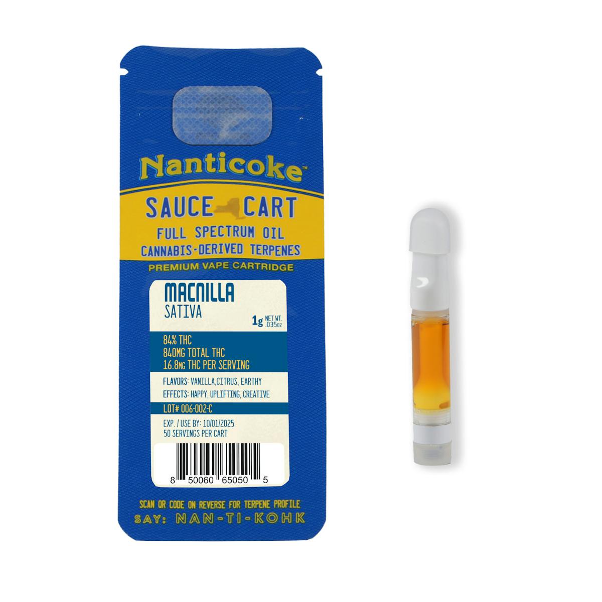 Photo of Nanticoke | Maui Macnut | Cured Resin Full Spectrum Oil Cartridge