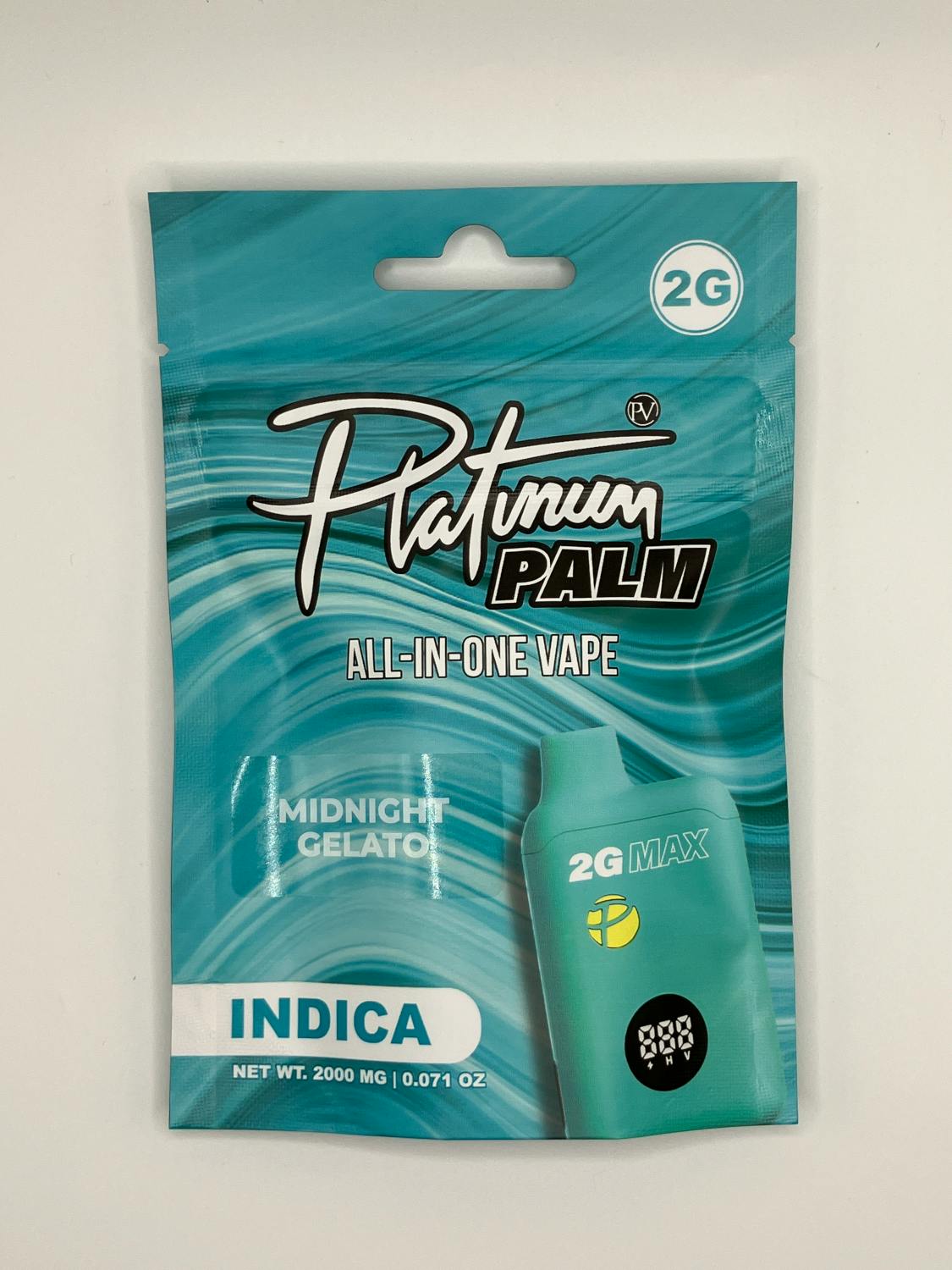Platinum Vape | Palm Disposable Vape - 2g - Midnight Gelato (Indica)