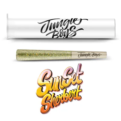 Sunset Sherbert - Premium Pre-Roll, as Jungle Boys's menu shows it