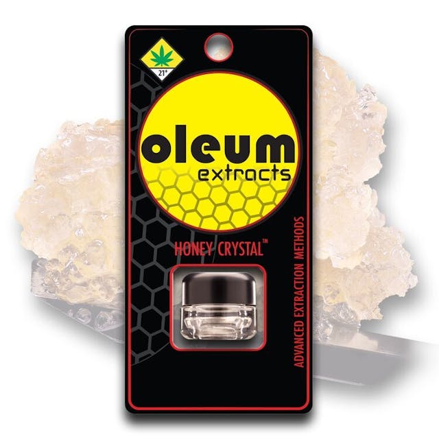 Oleum Honey Crystal provides a smooth, tasty dabbing experience with its sugary texture and sweet flavors. The power of the high THC content creates a euphoric and satisfying vibe.but