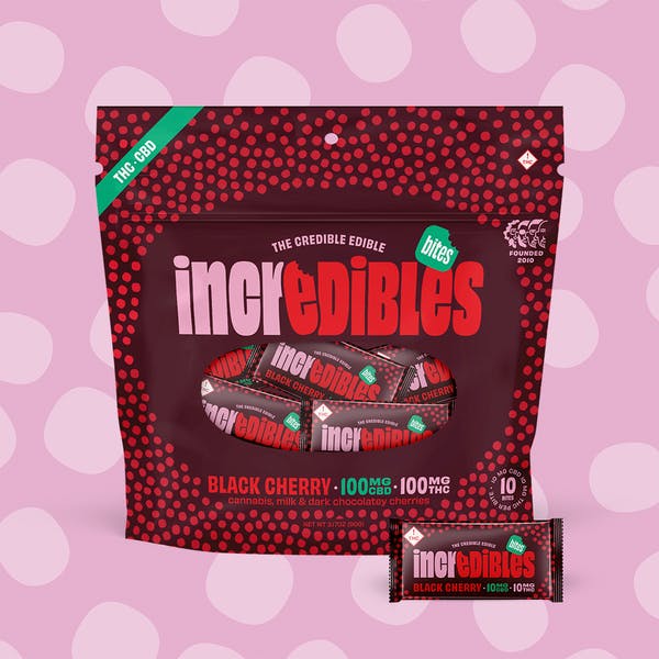 Incredibles - Chocolate Bites 1:1 - Black Cherry (100mgTHC/100mgCBD)