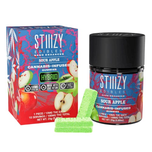 Smokiez - Gummies 1:1 - Green Apple (H) (100mg THC/100mg CBG)