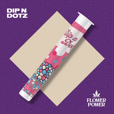 Flower Power - 1g Preroll - Dip N Dotz - PRE_ROLLS by Flower Power at King of Budz