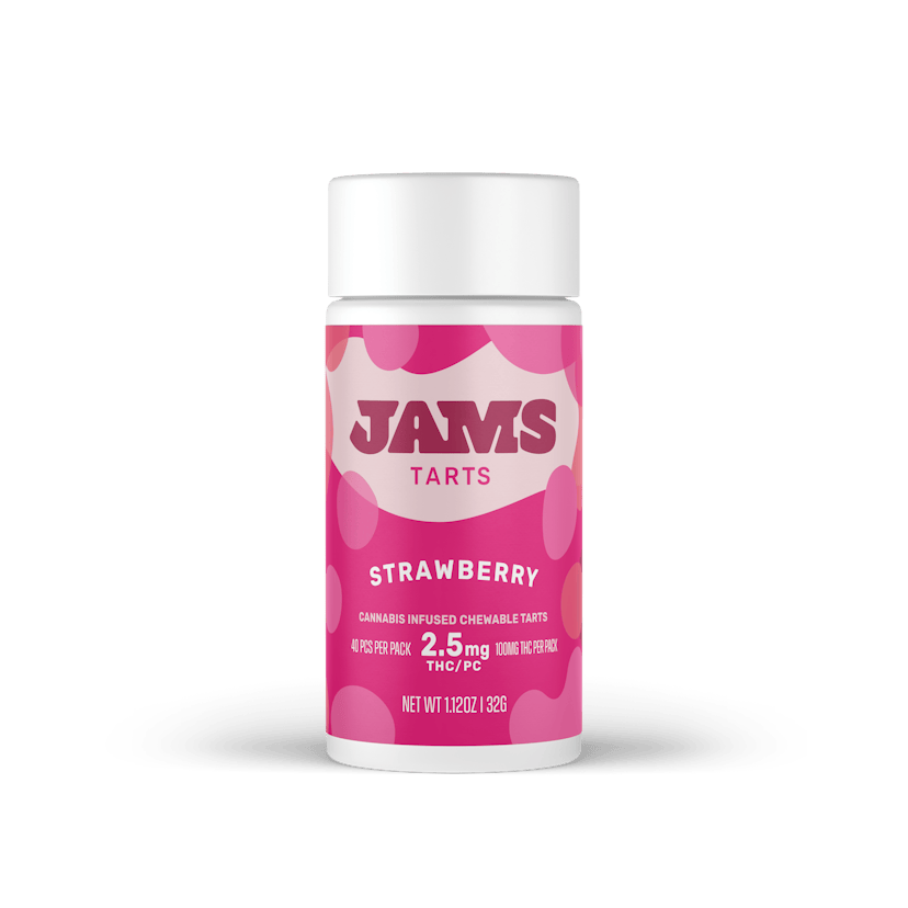 JAMS Tarts Edibles: 40pk Micro-Dose Strawberry 100mg